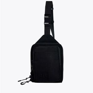 BEIS Black Crossbody Bag with Durable Fabric and Adjustable Strap